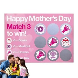 Binxind Greeting Card Scratch Off Cards with 4 Challenging Thing Happy Birthday Cards for Adults Easy to Use A