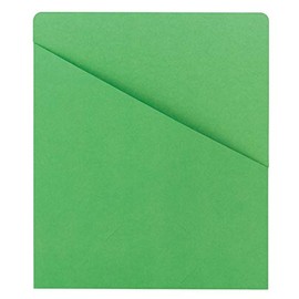 Smead Organized Up Slash File Jacket, Letter Size, Green, 25 per Pack (75432)
