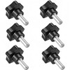 6 PCS Clamping Handle Screw Knobs Handle,M8 x 20 mm