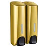 JZS Wall Mounted Shower Soap Dispenser, 2-Chamber No-Drill Shampoo Dispenser,