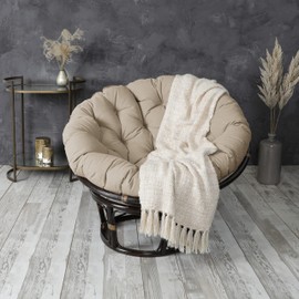 Mozaic Home Indoor Papasan Cushion, 48 in x 48 in x 4 in, Natural