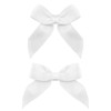 50Pcs White Self Adhesive Satin Ribbon Bows For Gift Wrapping