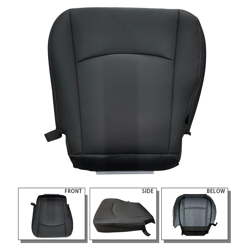 Prefer Warehouse Driver Bottom Leather Seat Cover Black Compatible with
