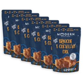 Modern Bread & Bagel Gluten-Free Brioche & Challah Mix | Certified Gluten Free | Nut Free | non-GMO | Corn and Soy Free | Vegan Friendly | Kosher - 16 oz. (Pack of 6)