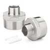 TAISHER 2PCS Cast 304 Stainless Steel Hex Nipple, Reducer Pipe
