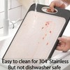 SsnDdm Double-Sided Cutting Board for Kitchen - 304 Stainless Steel