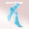 Fiohiros Pilates Socks with Grips for Women, Grip Socks Crew