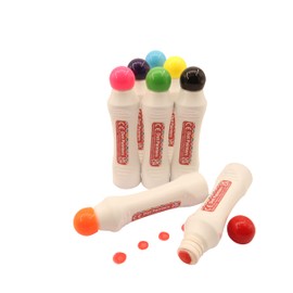 Craftplay Easy grip paint markers | Pack of 8 colours | Dot markers | Quick drying, no mess, no spill | non toxic paint