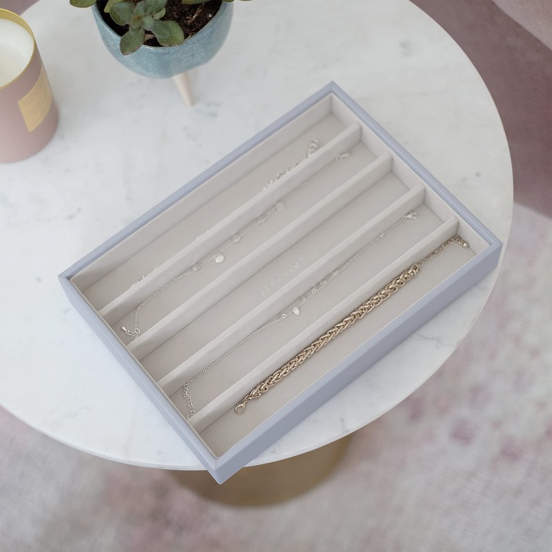 Stackers Lavender Jewellery Box Classic Necklace Compartment
