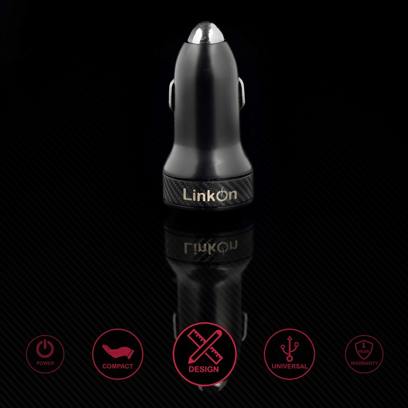 LinkOn 45W Car Charger, 27W USB-C PD3.0 and 18W USB-A