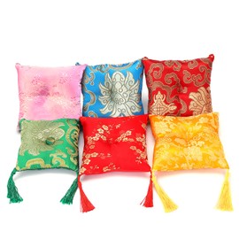 Meditation Singing Bowl Cushion-1 PC: Handmade Velvet Pillow Holder with Mandala for Tibetan Bowl, 3.2 inch Pink - Ideal for Yoga, Sound Healing, Gift for Her, Made in Nepal-PINK-1PC