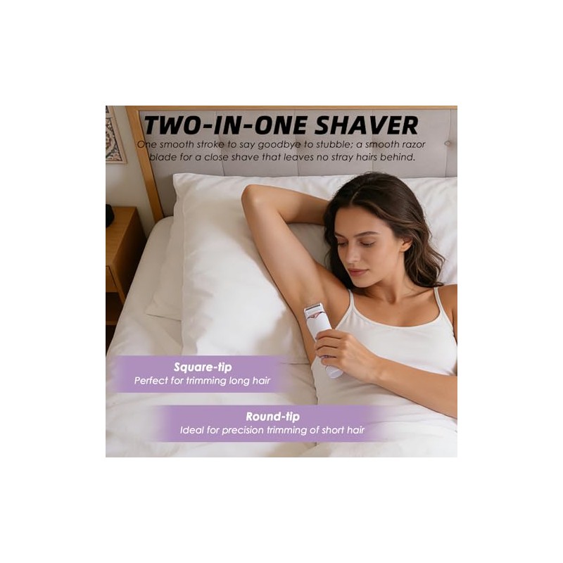 2-in-1 Electric Razor for Women, Portable Travel Size