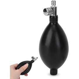Inflation Blood Pressure Bulb, Sphygmomanometer Hand Squeeze Pressure Latex Bulb Replacement Manual Inflation Blood Pressure Bulb with Air Release,Black
