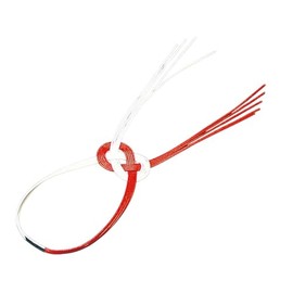 Yamako 25270 Awaji Red and White Mizuhiki, Pack of 10, Approx. Diameter 2.6 x L 5.9 inches (6.5 x 15 cm)