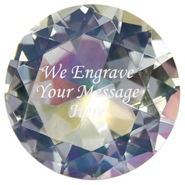 #120mm Crystal Diamond Jewel Paperweight (clear)