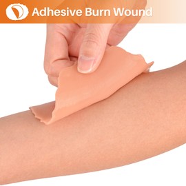 MedEduQuest Burn Wound Packing Trainer, Burn Moulage, Adhesive Skin Burn Wound Trainer for Wound Care Training, First Degree Burn Wound Training Model