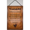 Blechschild Blechemma with cord 30 x 20 cm Vorsicht free-range