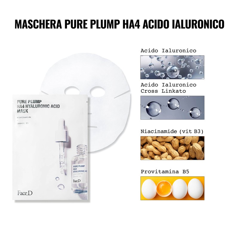 Face D Pure Plump Mask AH4 Hyaluronic Acid