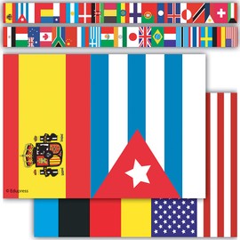 Edupress EP595 International Flags Spotlight Border, 3" x 39' Size, 3" Width, 3" Length, 3" Height