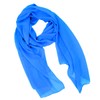 Tapp Collections Fashionable Solid Color Chiffon Scarf - Azure Blue