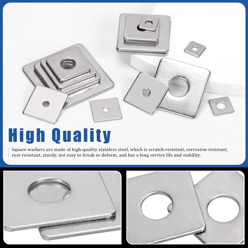 Glarks 100pcs M3 M4 M5 M6 M8 M10 M14 Square