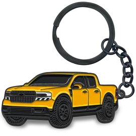 HAILIWEI Cool Metal Keychain, for Ford Maverick Accessories, for Maverick Owner Keys and Backpacks, Can be used as Decorative Pendants or Gifts (Yellow)