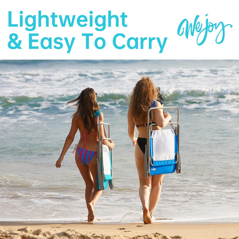 #WEJOY Folding Beach Chair for Adults, Lightweight Beach Chair with