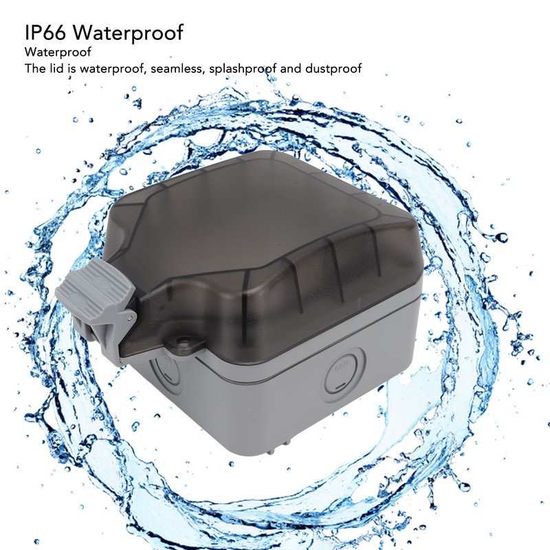 IP66 Outdoor Waterproof Switch Socket Box Surface Mounted Splashproof Dustproof