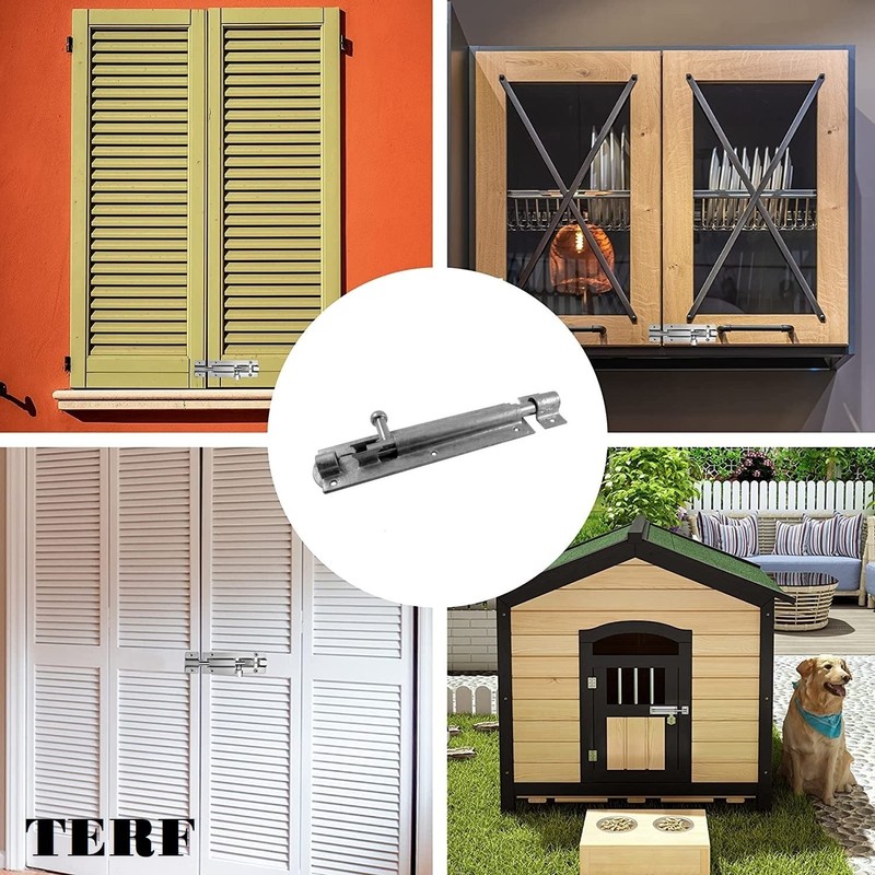 TERF® Heavy Duty Galvanised Tower Door Bolt Barrel Slide Lock