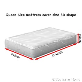 2-Pack Queen Mattress Bags for Moving and Disposal 61'' x104''x 15'' Waterproof Storage Mattress Cover Queen for Mattress and boxspring, Bed Bug Queen Mattress Cover Protector, Moving Suppliers.