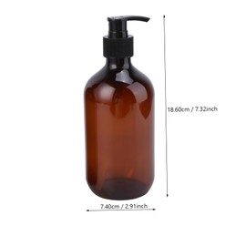 FRCOLOR 2pcs Empty Lotion and Shampoo Bottles with Screw Pump Durable Reusable Containers for Shower Gel Liquid Soap Bathroom and Travel Use