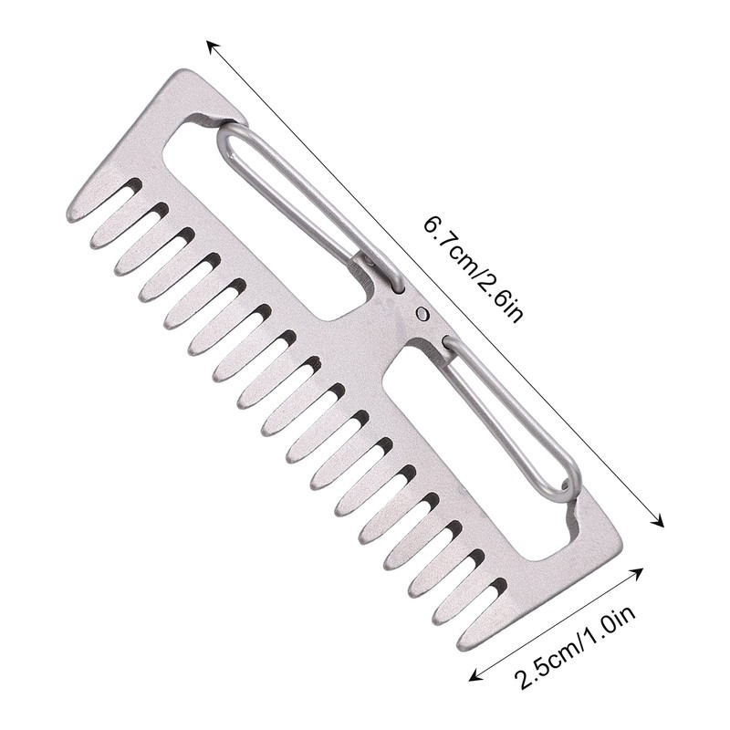 AMONIDA Titanium Comb Key Buckle, Alloy TC4 Fixed Mini Portable