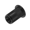 sourcing map M6 Rivet Nuts Carbon Steel Knurled Flat Head