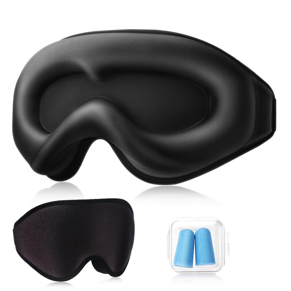 Eye Mask for Sleep, 3D Shape, Blindfold, Ice Silk Mask,