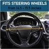 Custom Accessories Black Ultra-Soft Fluffy Steering Wheel Cover, Soft Steering