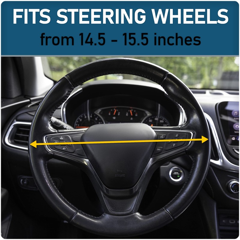 Custom Accessories Black Ultra-Soft Fluffy Steering Wheel Cover, Soft Steering