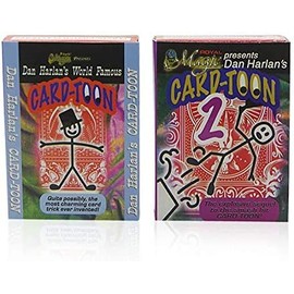 MOMOMAGE Card-Toon #1 and #2 Card Magic Tricks Animation CardToon Deck Magic Close up Illusions Gimmick Mentalism Playing Card Magic