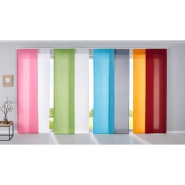 Set of 2 Sliding Curtains, Panel Curtains, Microfibre Curtain, Sliding H x W 245 x 60 cm, Sand Matt Panel Carrier Weighted Rods, 85600N2