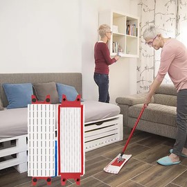 Replacement Cover for Viledas Ultramat 2-in-1, 2 Pieces Replacement Cover Mop, Microfibre Mop Cover, Floor Mop, Flat Floor Mop, Absorbent Wiper Replacement Cover, for Home and Kitchen Floor Cleaning