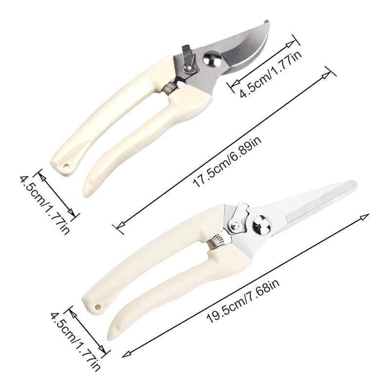 2PC Stainless Steel Pruning and Cutting Multifunctional Horticultural Scissors Orchard