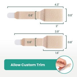 Welnove Hammer Toe Straightener - 8 Pack Broken Toe Wraps - Hammer Toe Corrector for Women - Toe Splints for Crooked Toes, Curled Toes, Bent Toes - (Multi-Size, Beige)