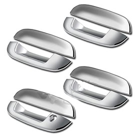S SIZVER Triple Chrome Plated Door Handle Overlay Cover No Passenger Keyhole Compatible with 2002-2009 Chevy Trailblazer/Envoy/CTS/DeVilla/DTS/Rainer/Ascender