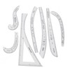 7Pcs Sewing Ruler Tailor Set Clear High Accuracy Scale Fashion
