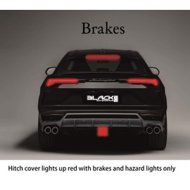 USA Patriotic Eagle American Flag Custom Designed Trailer Receiver LED Brake Light for 2 x 2 inch Tow Hitch Car Truck Accessories (Proud Veteran)