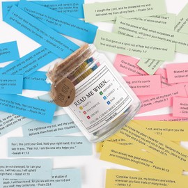 Bible Verse Jar, Christian Gifts, Read Me When for Emotions and Feelings, Religious Gifts for Women Men Mom Dad Friend, Prayer Hope Jar