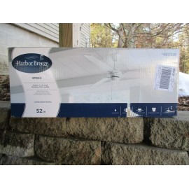 Harbor Breeze New, Harbor Breeze Brees 52" White Indoor/Outdoor Propeller Ceiling Fan 3-Blade