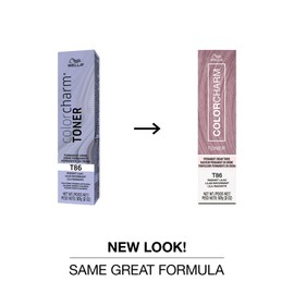 COLORCHARM Permanent Cream Toner | Neutralize Brass | Free of Animal-Derived Ingredients, Parabens & Gluten Free | T86 Radiant Lilac | 2 oz