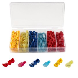 T Tap Wire Connectors, 120 Pcs Electrical Wire Connectors, Wire Quick Splice Connector, Insulated Electrical Wire Connectors, Terminals Self-Stripping Crimp Connector