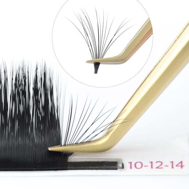 NAGARAKU Easy Fan Premade Fans Eyelash Extensions 3 Layers Self