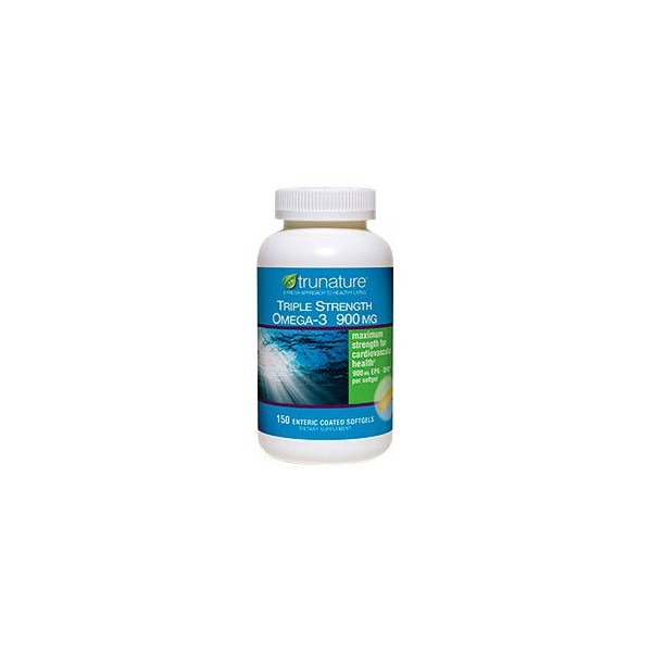 TruNature Triple Strength Omega-3 900 mg - 150 Enteric Coated Softgels